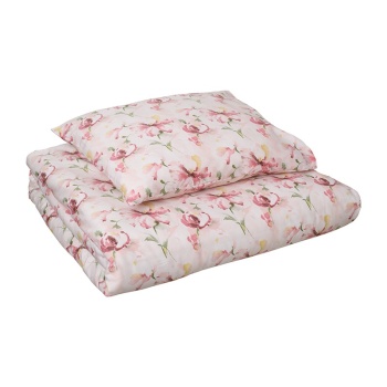 Satiin-Voodipesukomplekt Roosad lilled. 200x210 ja 2tk 50x60.jpg