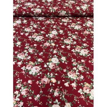 Popliin, tumepunasel lillekimbud.jpg