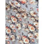 VETTHÜLGAV prinditud kangas, beešil lilled ja liblikad.