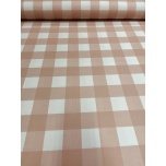 VETTHÜLGAV dekoratiivkangas  Virsikutooni RUUDULINE