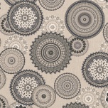 Prinditud dekoratiivkangas, Must mandala