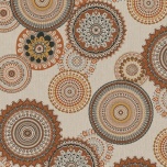 Prinditud dekoratiivkangas, Pruun mandala