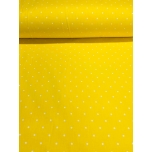 Puuvillane kangas 2,4m kollasel väike täpp.