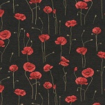 Mööblikangas Gobelään Moonid mustal taustal.