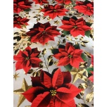 VETTHÜLGAV dekoratiivkangas Punased jõulutähed.