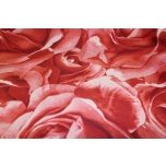 Puuvillane kangas, punased roosid. 1.4m