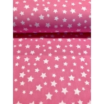 Puuvillane voodipesu kangas,  roosa täht. 2.4m